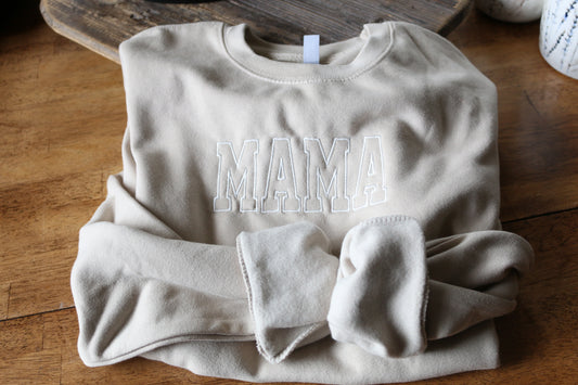Crewneck Embroidered Mama Sweatshirt